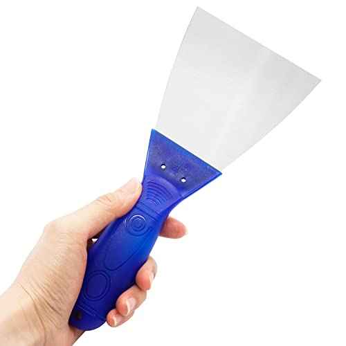 Putty Knife, 4 Inch Metal Steel Scraper, Plastic Handle Spackle Knives for Drywall, Decals, Wall paper, Patching, Painting, Taping, Scraping Coating