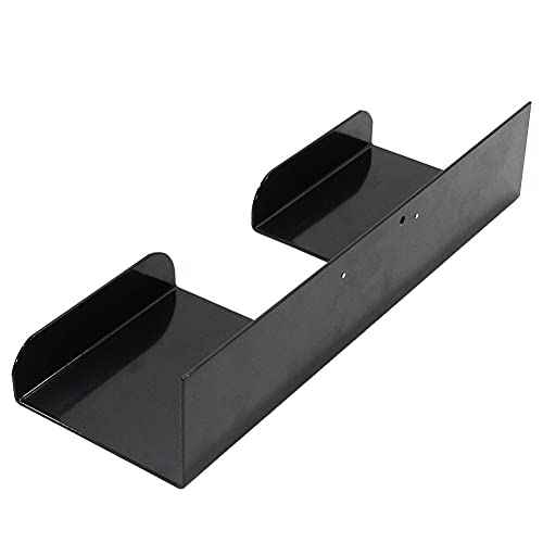 Pit Posse 607BK Push Broom Hanger Rack Holder Garage Storage Organizer-Made in USA- Enclosed Cargo Race Car Trailer Automotive Shop Accessory Aluminum (Black)- Toy Hauler, 5th Wheel, Snowmobile