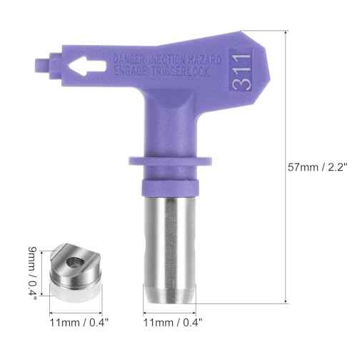 uxcell Reversible Spray Tips for Airless Sprayer 311 Paint Spray Nozzle, Purple