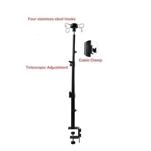 Height Adjustable Flex Shaft Rotary Tool Hanger Stand with Table Clamp, Heavy Duty Motor Mount Compatible with Foredom, Dremel, Grobet Tools