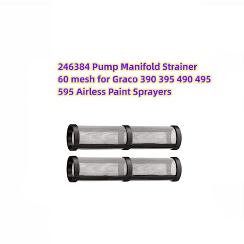 6-Pack 246384 Pump Manifold Strainer 60 mesh Compatible with Graco 390 395 490 495 595 Airless Paint Sprayer