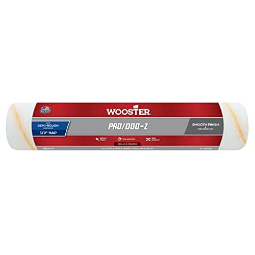 WOOSTER Brush RR643-14 Pro/Doo-Z Shed Resistant Paint Roller, 1/2 in Nap, 14 in L, Woven Fabric Cover, 14 Inch