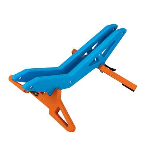 Adjustable Bike Parking Stand Fits 16-29 Inch Bicycles, Compatible with 23c-3.0 Tire Width ? Heavy-Duty Plastic, Easy Installation, Stylish Two-Tone Design (Blue&Orange)
