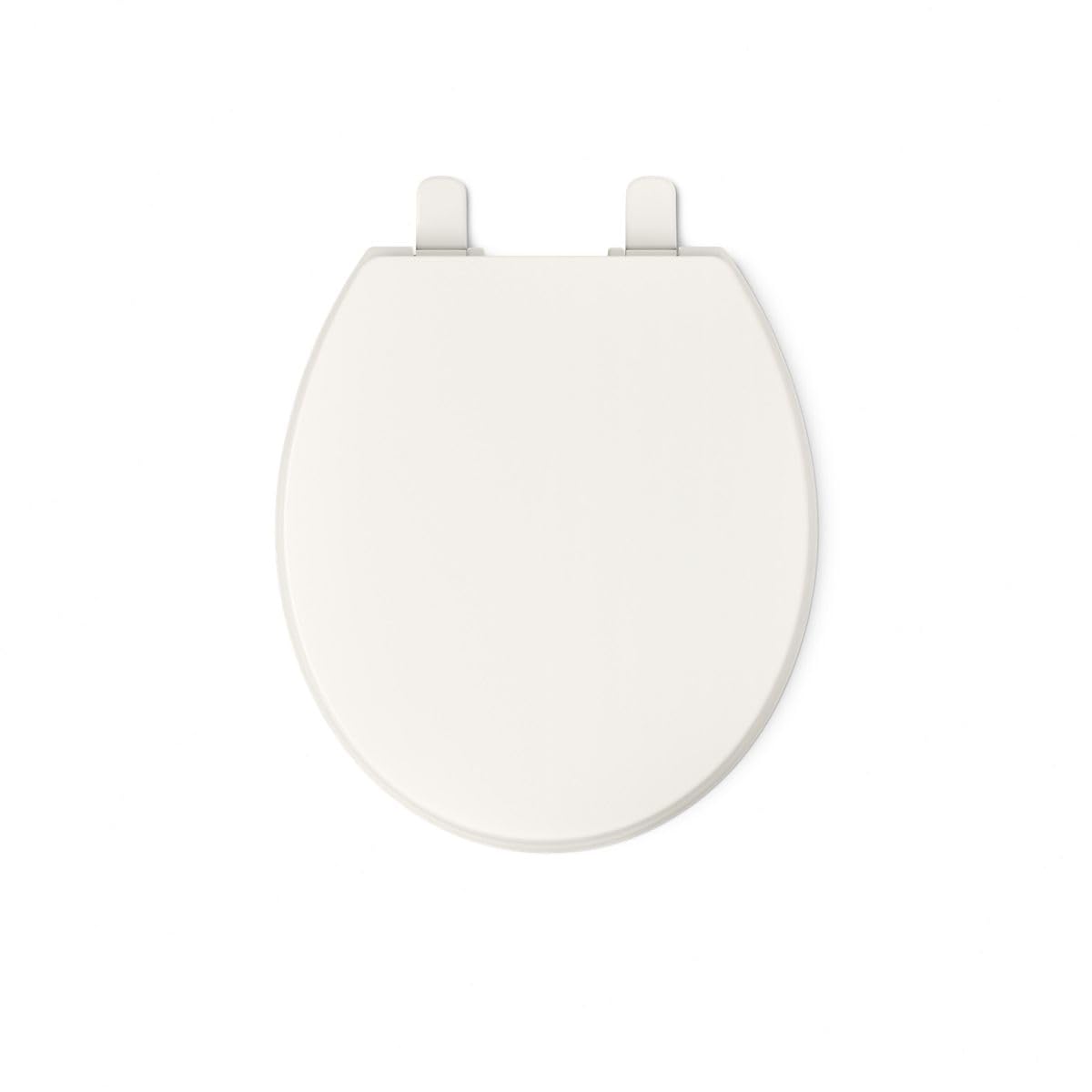 KOHLER 20111-96 Brevia, Slow Close Toilet Seat, Round Toilet Seat, Grip-Tight Bumpers Quick-Attach Hardware, Biscuit (Pack of 2)