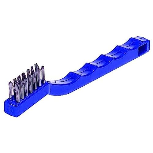 Weiler 44075 Small Hand Wire Scratch Brush, Stainless Steel Fill, Plastic Block, 3 X 7 Rows, Made in the USA