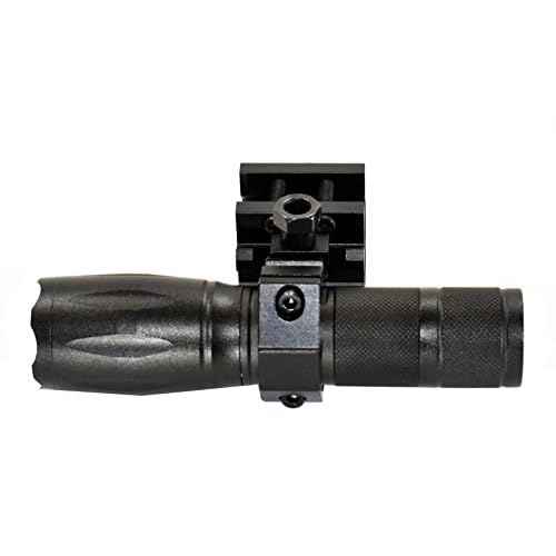 Trinity 1000 Lumen led Flashlight for mossberg 590 12ga Home Defense Tactical Hunting Optics Aluminum Black Picatinny Weaver Mounted Adapter Single Rail Mount.