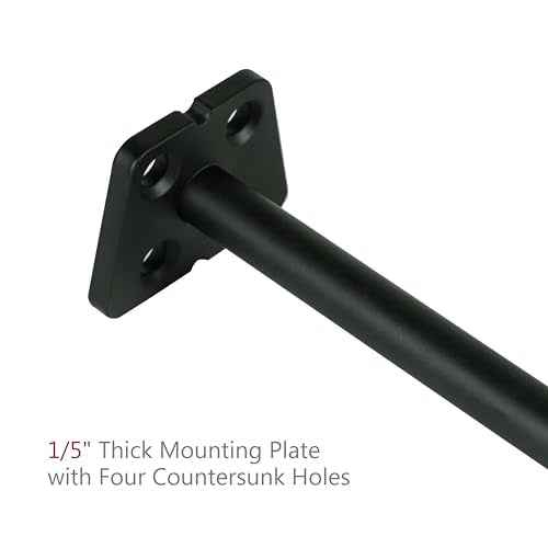 8-Pack 10 Inch Hidden Floating Shelf Bracket, Heavy Duty Blind Shelf Support Hardware | Invisible Wall Brackets for Kitchen, Fireplace Mantel Wood Shelves | Black Powder Coated Solid Steel
