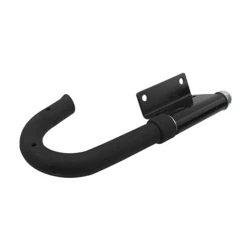 LC LICTOP Telescoping Ladder Hook Stabilizer, Heavy Duty Rubber Wrapped Roof Hook Kit for Extension Ladders, Stainless Steel Gutter Edge Hooks, Fit 2-3/4 Inch Thick Wall Mount Hanger, 2Pcs Black