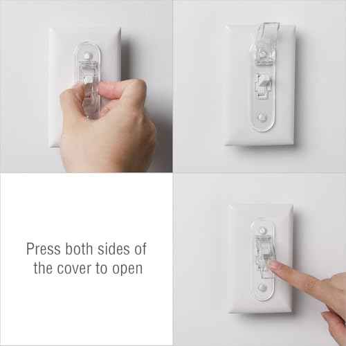 Wall Switch Guard, Childproof Light Switch Cover Guard | Toggle Style | Light Switch Protection | Lock Toggle Switch in On or Off Position | 8 Pack, Clear