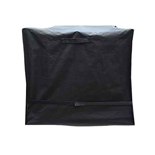 XXL Storage Box cover with Straps and Handles, Waterproof Heavy Duty Outdoor Furniture Winter Cover for Keter, Suncast Container (Deck Box Cover, 63"(L) 30"(D) 28.3"(H)) Black