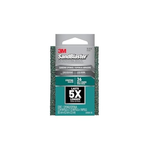 3M SandBlaster Paint Stripping Sanding Sponges, 36/Coarse Grit,