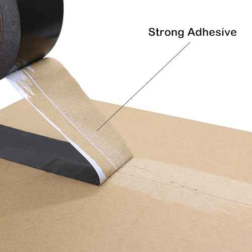 Black Duct Tape - Heavy Duty Waterproof Tape 1.88 Inch Wide - Strong Adhesive, Extra Thickness, Tear by Hand - Great for Indoor & Outdoor Use, Moving Boxes, Repairs - 45 Ft