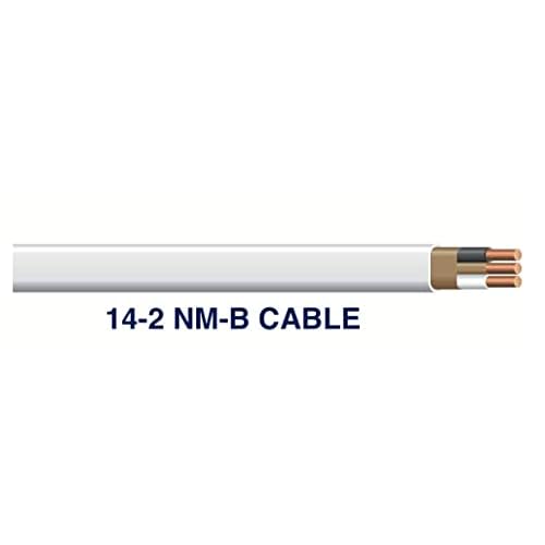 75 FT 14/2 NM-B Copper Wire, #14 AWG, 2 Conductors with Ground, White Jacket