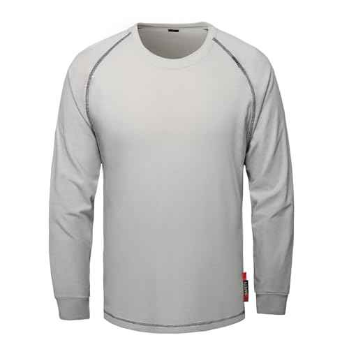 SKSAFETY FR Shirts for Men Long Sleeve, Welding Shirt 6oz Lightweight High Vis Fire Resistant Flame Retardant Shirt CAT2