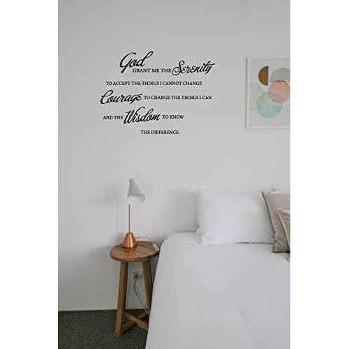 GOD Grant ME The Serenity Prayer Bible Art Quote Vinyl Wall Stickers Decal D?cor