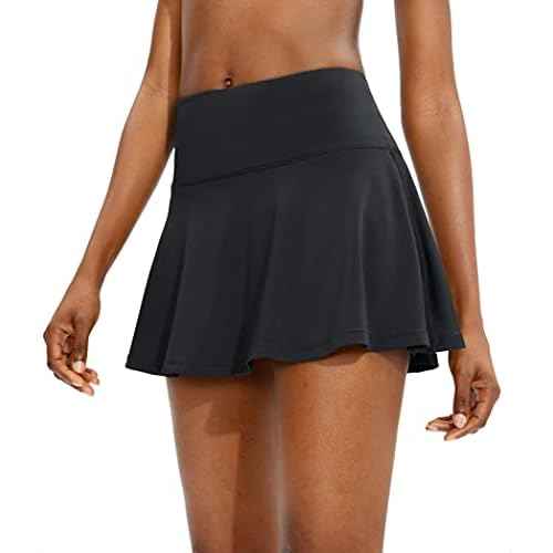 SANTINY Pleated Tennis Skirt for Women with 4 Pockets Women's High Waisted Athletic Golf Skorts Skirts for Running Casual
