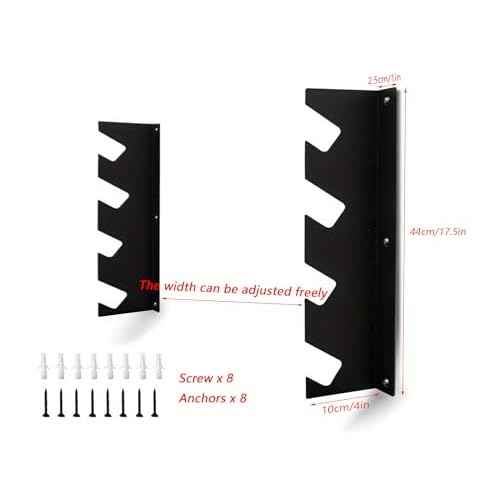 Garden Tool Storage Rack, Wall Mounted Garage Organizer, Heavy Duty, 200 lbs Capacity (2)