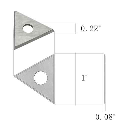 Paint Scraper Carbide Blades Double-Edged Reversible Replacement Blade (1" Triple-Edge Triangle) By LU&MN