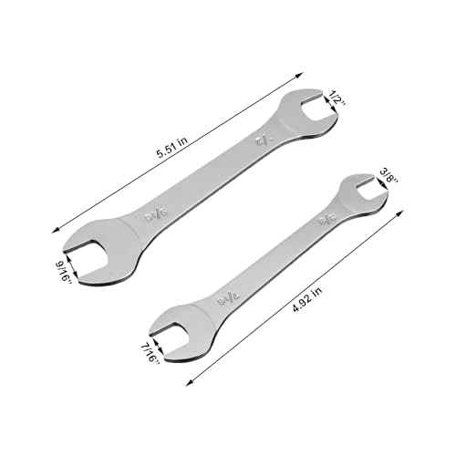 Super Thin Wrench,2 Pieces 3mm Ultra Thin Open End Wrenches Set SAE 3/8¡¯¡¯ 7/16¡¯¡¯ 1/2¡¯¡¯ 9/16¡¯¡¯ for Tight Spots Repair