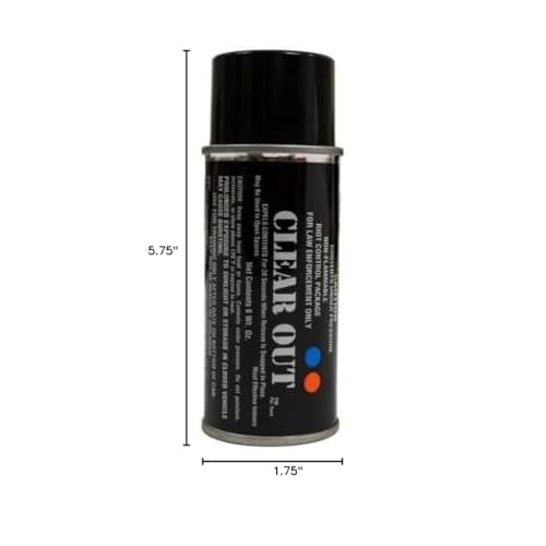 Clear Out 6 oz OC/CS Gas Tear Gas Self Defense Spray - 15ft Range