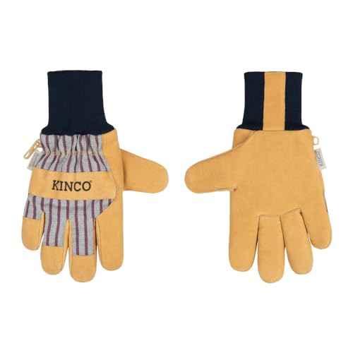 Kinco, Women's 1927KWW Cotton-Blend Canvas Fabric Back, Knit Wrist, Heatkeep¢ç Thermal Insulation