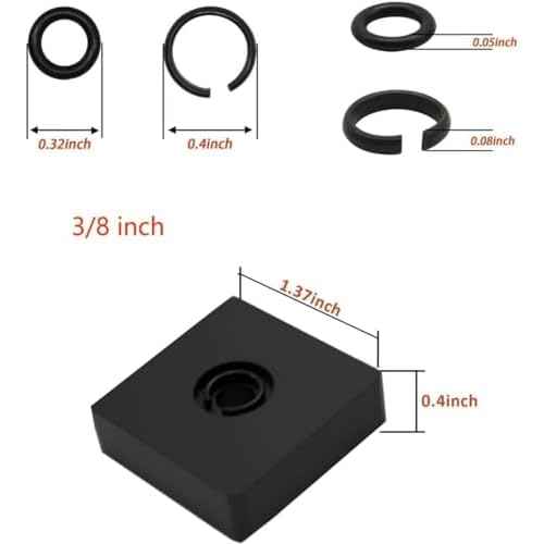 (20 Sets) 3/8" Impact Retaining Ring Clip Impact Friction Ring with O-Ring for Mmiwauukiiii Electric/Pneumatic Type Impact Wrench, Retainer Ring Anvil Install Tool Included