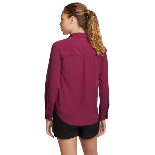 Eddie Bauer Women's UPF Guide Long-Sleeve Shirt, Port, X-Large