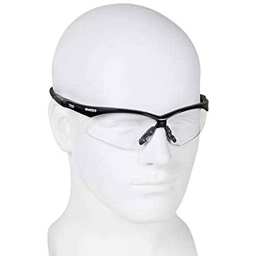 KLEENGUARD (Formerly Jackson Safety V30 Nemesis Safety Glasses/Sunglasses, 25676 Black Frame, Clear Lens (6 Pair)