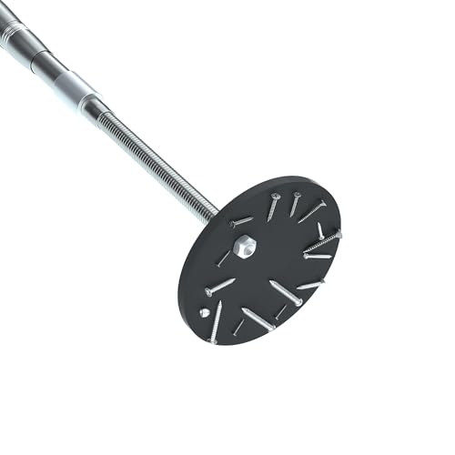 Telescoping Magnetic Pickup Tool - 58LB Strength, Extends 16"-42" with Bendable Metal Hose for Easy Nail/Screw Retrieval