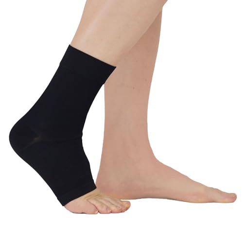 medi Seamless Knit Ankle Support - sprains, rheumatic & osteoarthritis condition Black L