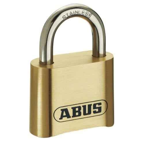ABUS 180IB/50 All Weather Solid Brass 4-Dial Resettable Combination Padlock with 2" Stainless Steel Shackle
