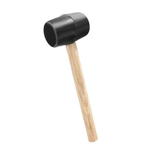 Peohud 12 Pack Rubber Mallet, 7 Oz Small Rubber Hammer with Wood Handle for Flooring, Camping, Tent Stakes, Woodworking, DIY Jewelry, Soft Blow Tasks without Damage