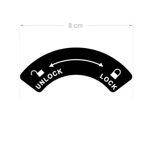 dealzEpic - UNLOCK LOCK Direction Indicating Stickers - Self Adhesive Peel and Stick Decals - Each Sticker Measures 8x3 cm