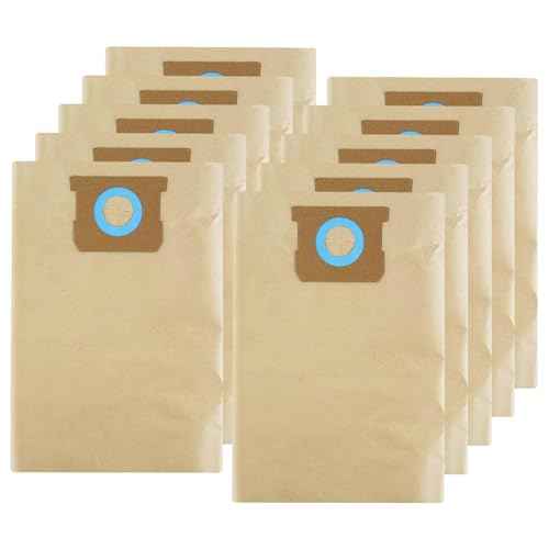 10-Pack DXVA19-4101 Shop Vac Bags for DEWALT 6 8 9 10 Gallon Vacuum Bags for DXV06P, DXV09P, DXV09PA, DXV10P, DXV10PL, DXV10S, DXV10SA, DXV10SB, Wet/Dry Vacuum Accessories
