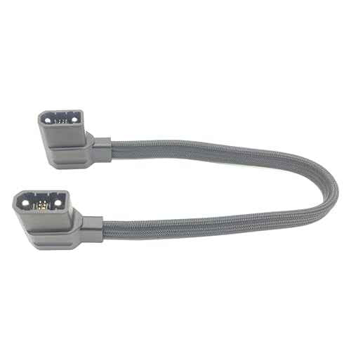 Extra Battery Connection Cable Compatible with Delta 2, 2 Max, 3 Plus, Wave 2, Wave 3, Gray Braided Power Third-Party Accessory£¬Pro 3 Not Compatible