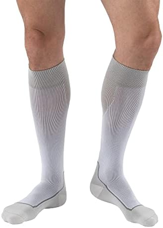 BSN Medical 7529000 JOBST Sock, Knee High, 20-30 mmHg, Closed Toe, Small, White/Grey