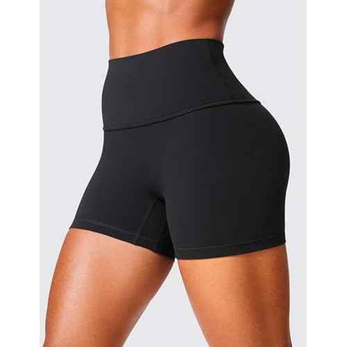 CRZ YOGA Secretsculpt Womens Butterlift High Waist Scrunch Butt Biker Shorts 4 Inches - No Front Seam Workout Gym Booty