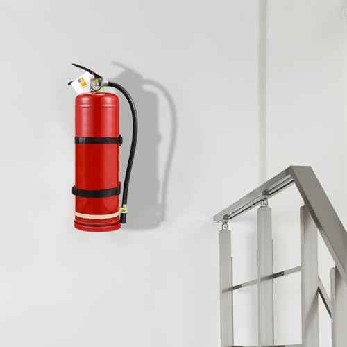Suzile Fire Extinguisher Metal Bracket Holder Wall Mount Compatible with 5 Pound Fire Extinguishers(3 Pcs)