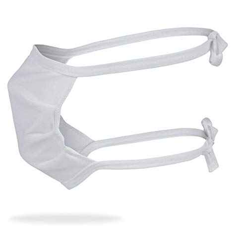 Gildan Unisex-Adult Reusable 3-Layer Tie On Cotton Face Mask (48 Pack)