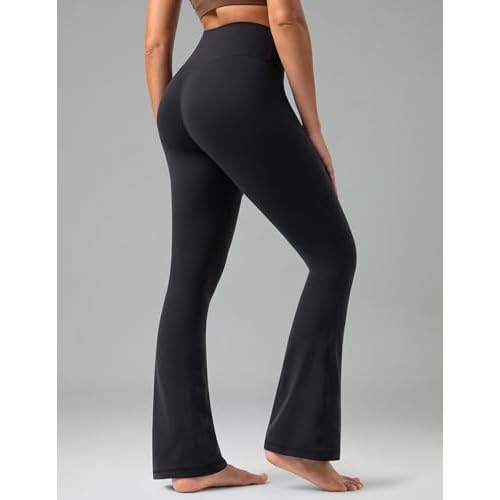 Colorfulkoala No Front Seam Flare Leggings Dreamlux High-Waisted Workout Yoga Pants for Women 27.5"/ 29.5"/ 31.5" Inseam