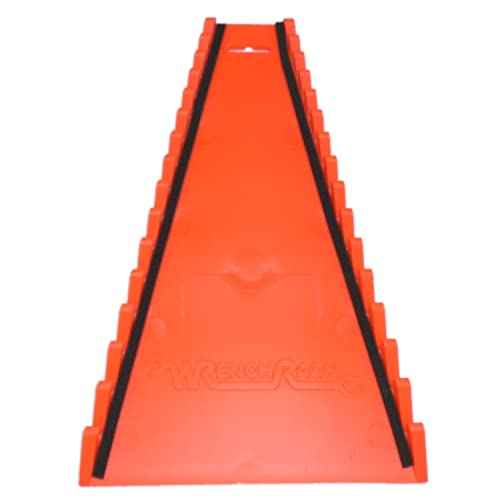 Protoco 4061 Reverse Wrench Rack, 15 Piece, Magnetic, Tool Organizer for Tool Box, Tool Cart or Wall Mounted, Orange