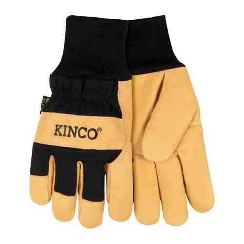 Kinco 1928KW Thermal Lined Grain Pigskin Leather Palm Work Glove with Knit Wrist
