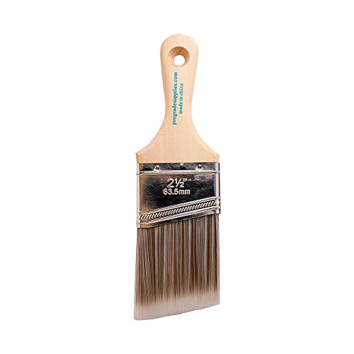 Vermeer Paint Brushes 3-Pack - 2.5" Angle Brushes for All Latex and Oil Paints & Stains - Home Improvement - Interior & Exterior Use
