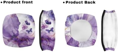 LedBack 3 Pcs Sets Rollator Walker Accessories Purple Marble Print Butterfly Walker Seat Cover Rollator Walker Seat & Backrest Covers, Rollator Storage Under Seat Bag