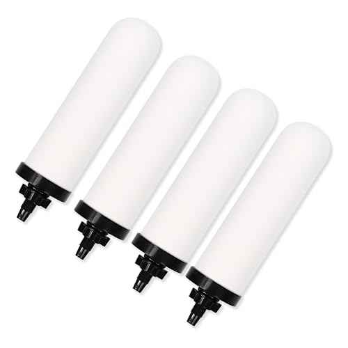 4 PACK 7" Gravity Drinking Water Ceramic Replacement Candle Element Filter with Activated Carbon, 7-Inch Gravity Water Replacement Filter for Basic Gravity Water Filter