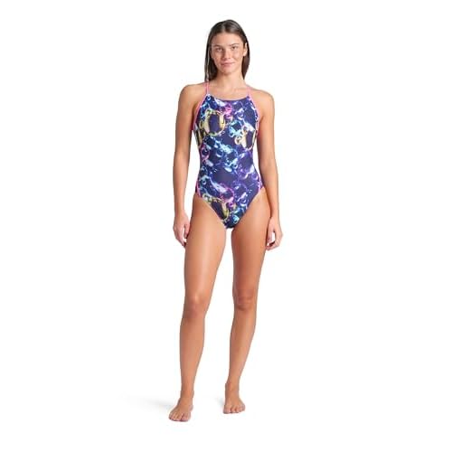 ARENA Women's Feel Line Soap Bubbles Web Back One Piece Swimsuit