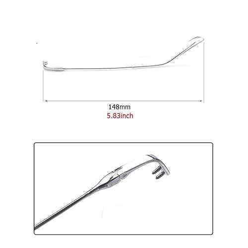QYAJS 1 Pair Metal Frame Arms Rimless Glasses Legs Glasses Replacement Temple Eyewear Frame Temple (Silver)