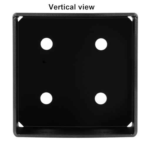 2 PCS 6x6 Post Base, Heavy Duty Steel Fence Post Base, Anchor Deck Supports Porch Railing Holders, Inner Size 5-1/2", Thickness 5/32"(8 Gauge)