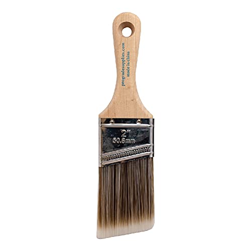 Vermeer Paint Brushes 4-Pack Angle Brushes in Assorted Sizes for All Latex and Oil Paints & Stains - Home Improvement - Interior & Exterior Use