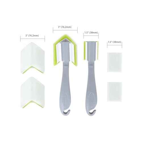 ROLLINGDOG Paint Pad Set - 6PC Corner Painting Tool Trim Paint Edger Tool with Replacement for Walls,Detail Painting,Trim